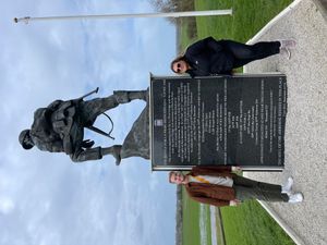 Raymond Lapoint and Nicole Mitlehner at the La Fiere Memorial Park