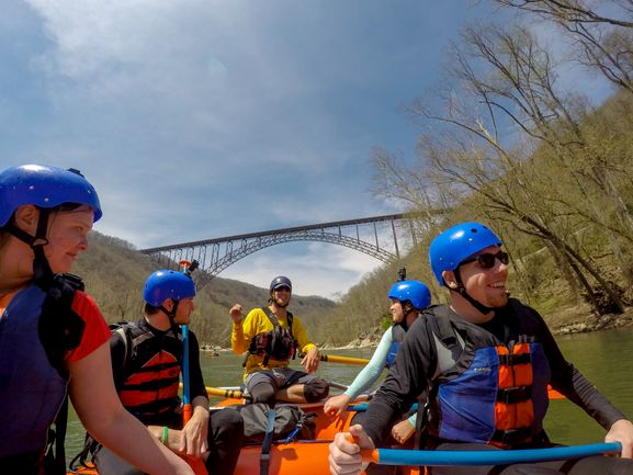 Student on New River Gorge